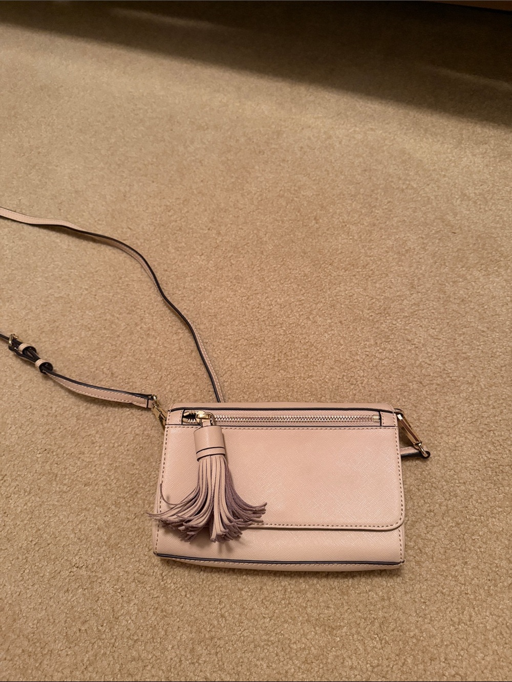 Rebecca Minkoff Light Tan Crossbody with Tassel